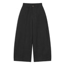 ELFSACK Women's Vintage Wide Leg Wool Blend Pants with Center Seam Detail, Loose Straight Bottoms