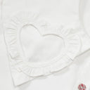 ELFSACK Women's Coquette Blouse with Heart‑Shape Big Collar, Ruffled Long Sleeve Button‑Down Shirt, Sweet Aesthetic Top