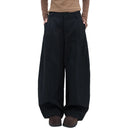 ELFSACK Minimalist Classic Loose Solid Straight Wide Leg Floor Length Pants For Women
