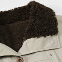 ELFSACK Women's Vintage Cropped Padded Coat with Fleece Collar & Cuffs, Loose Button Outerwear