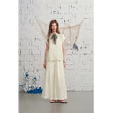 ELFSACK Women's Sleeveless Linen Blend Matching Set Lyocell Shirt Wide Leg Pants Two Piece Suit