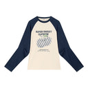 ELFSACK Women's Y2K Raglan Long Sleeve T‑Shirt with Fruit Graphic Print, Contrast Color Loose Tee for Autumn Daily Wear
